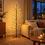 Árbol Decorativo LED 150 cm con Base 220 V – Luz Cálida o Multicolor